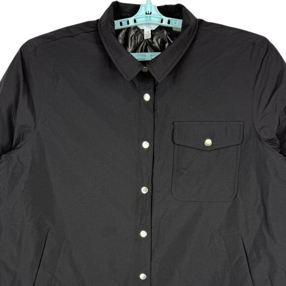 Time And Tru Women's Snap Button Nylon Black Quilted Jacket Size 1X 16W-18W NWOT - Picture 5 of 10